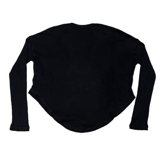 ⚡️SOLD⚡️Free People Mesh Sequin Beaded Fringe Black Long Sleeve Top - Picture 9 of 15